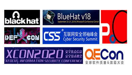 多次在Black Hat、DEF CON、Blue Hat、POC、互联网安全领袖峰会CSS